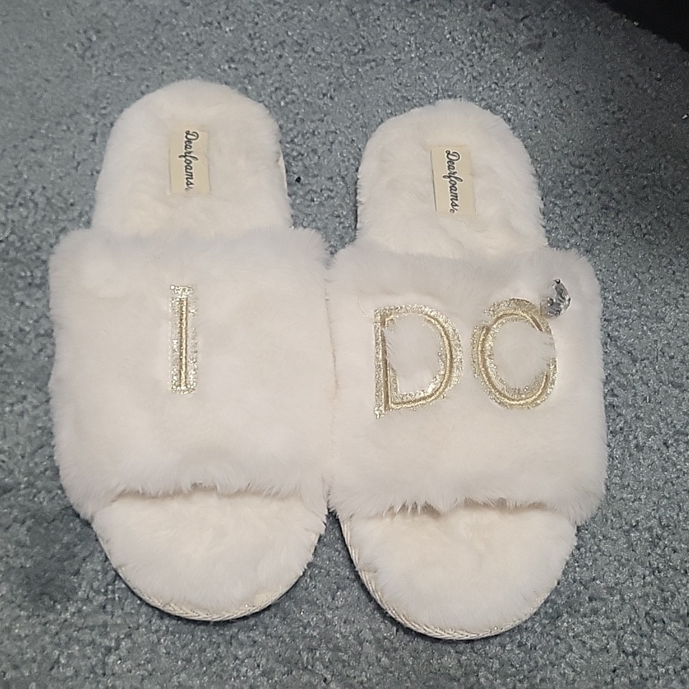 Dearfoams I Do Bridal Slippers